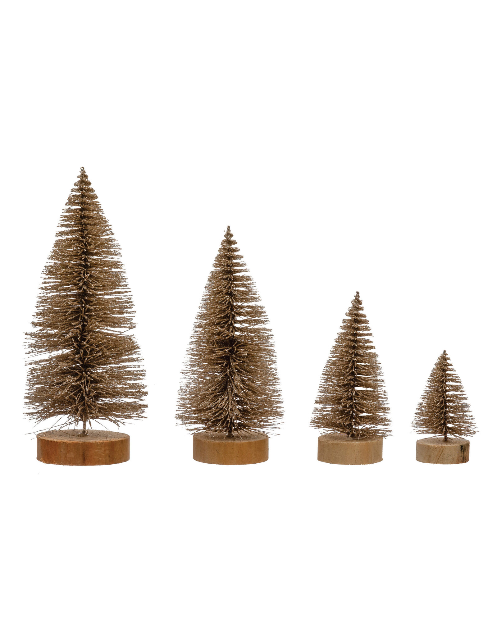 Bottle Brush Trees with Wood Base XM8718