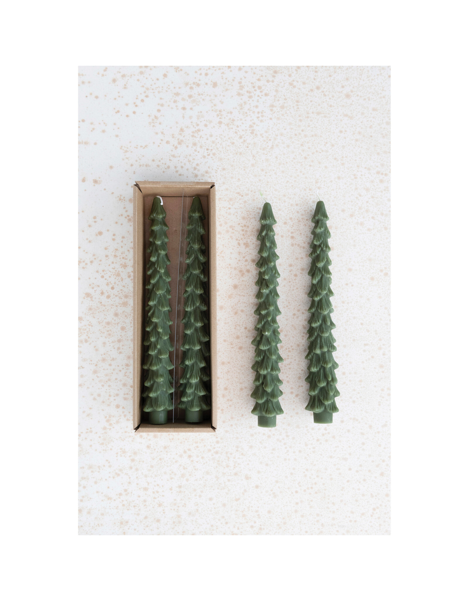 Unscented Tree Shaped Taper Candles, Set of 2  XS0425