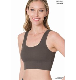 Ribbed Square Neck Crop Top NT-6134