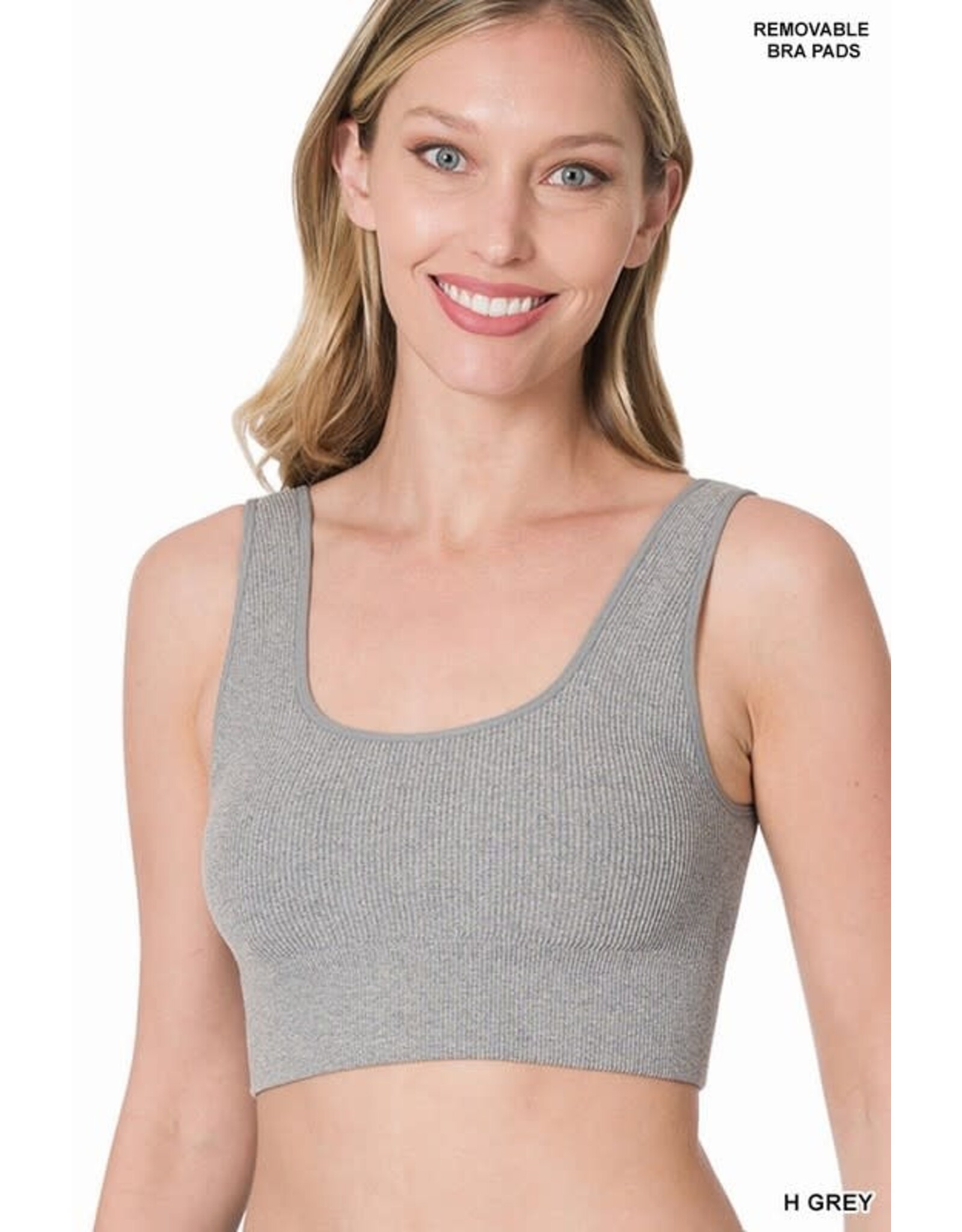 Ribbed Square Neck Crop Top NT-6134