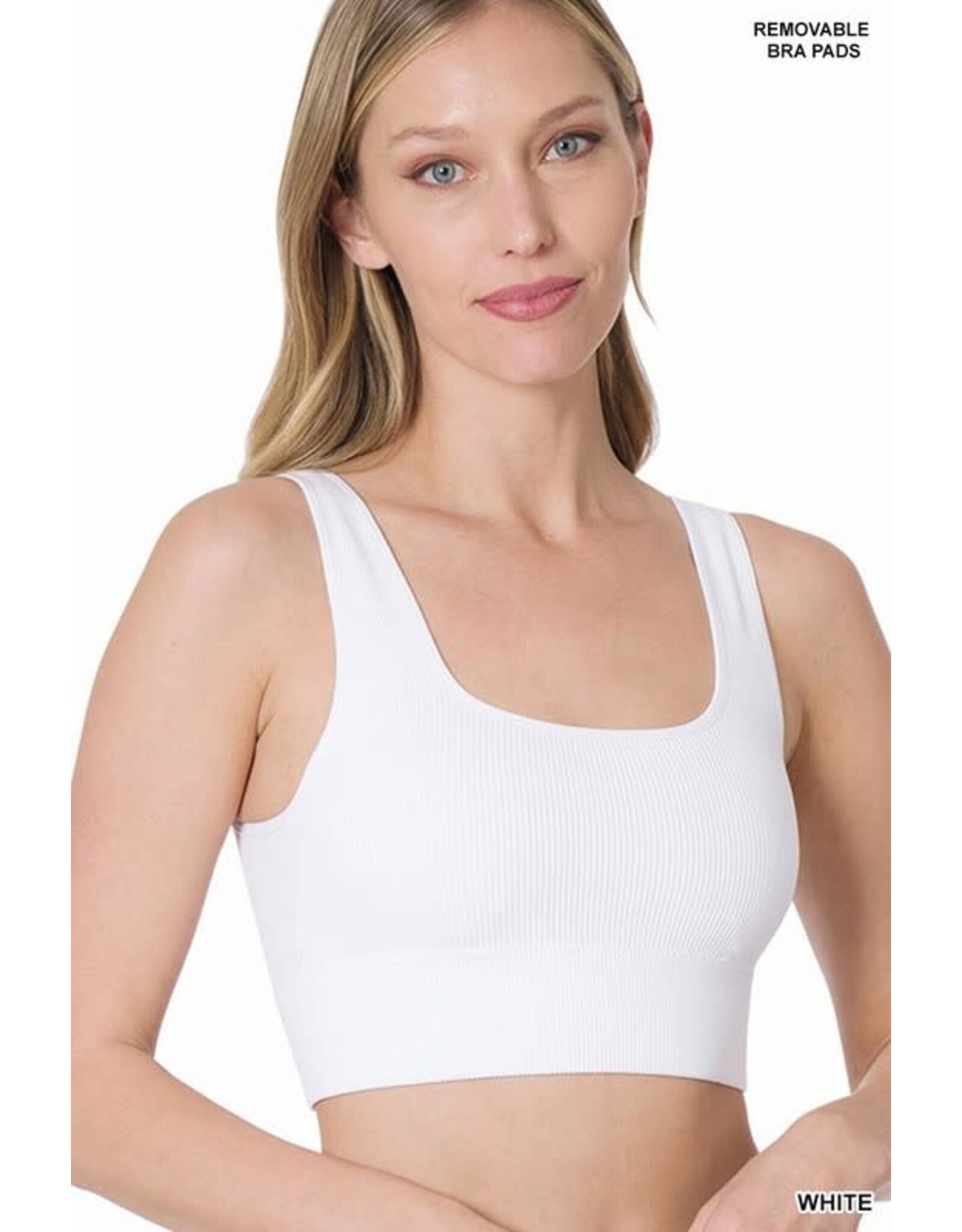 Ribbed Square Neck Crop Top NT-6134