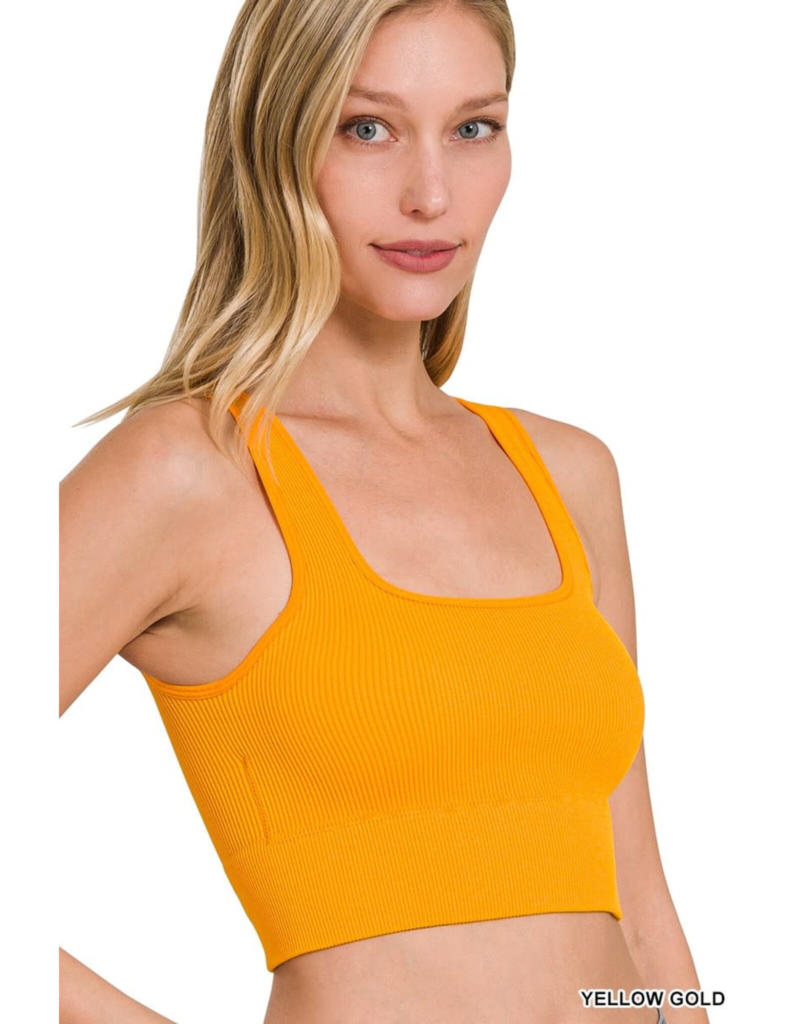 Ribbed Square Neck Crop Top NT-6134