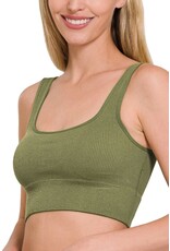 Ribbed Square Neck Crop Top NT-6134