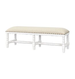 BAN 2217 UPH BENCH Sanded White VO 63 × 15 × 20 in