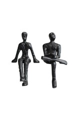 Cast Aluminum Shelf Figure, Matte Black, 2 Styles EACH DF7028A