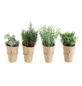 Faux Plant in Paper Wrapped Pot, 4 Styles EACH DA8352A