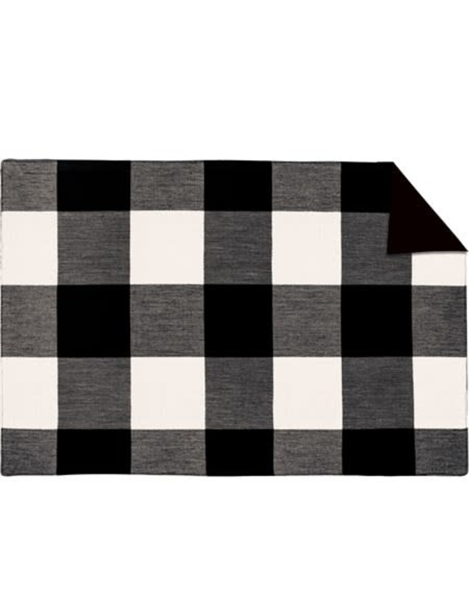 108746 Placemat Blk Buff Check