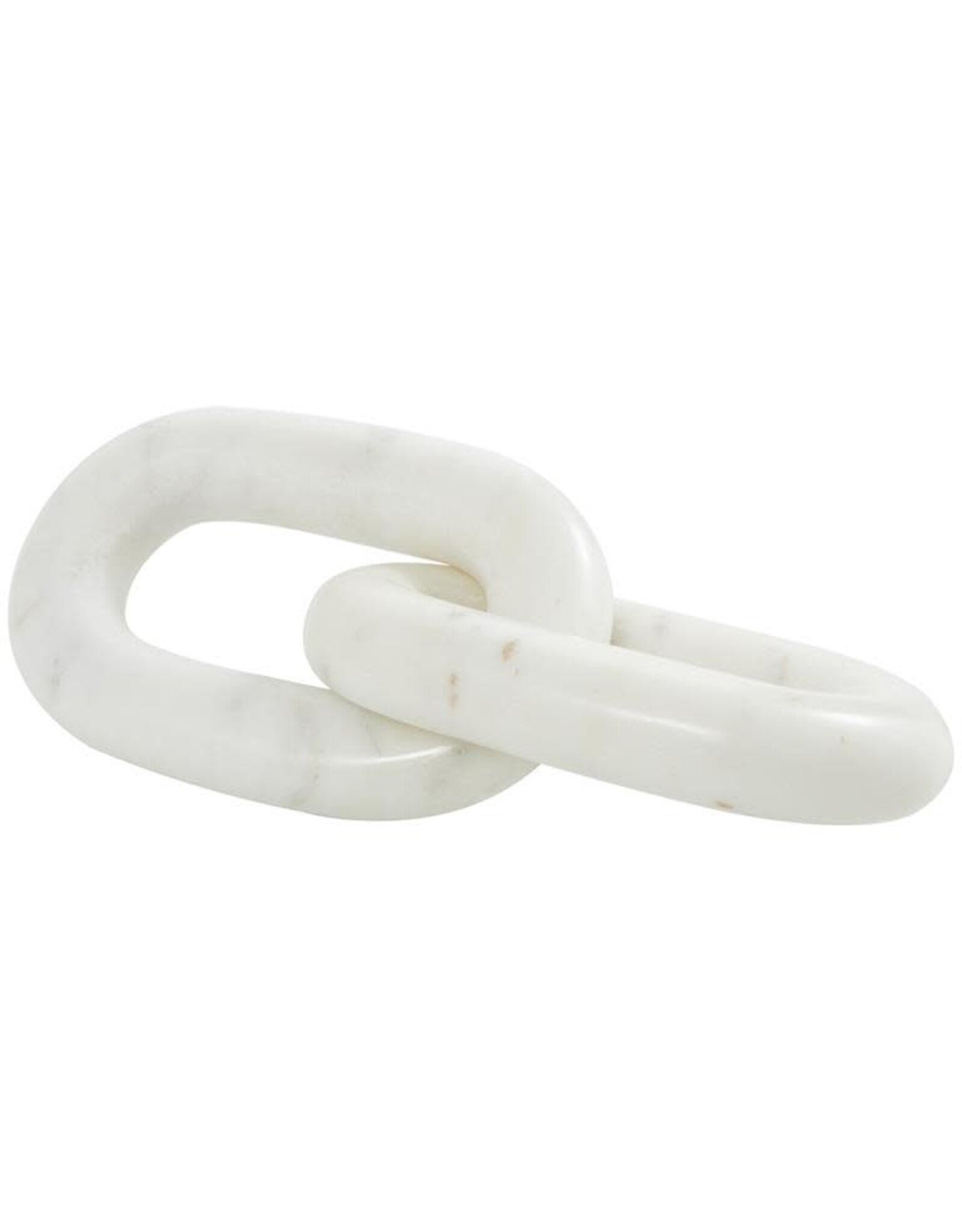 Marble Oval Chain   WHITE 9"W, 2"H 33122