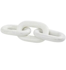 Marble Oval Chain   WHITE 13"W , 2"H 33124