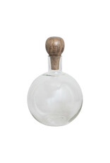 Glass Decanter with Mango Wood Stopper DF5049