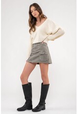 Cargo Rough Hem Mini Skirt VC1059