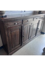 CAB282 Large Credenza 4 Drw w Bvld Pnls 4 dRw W/RG 81.8x17.7x44.8