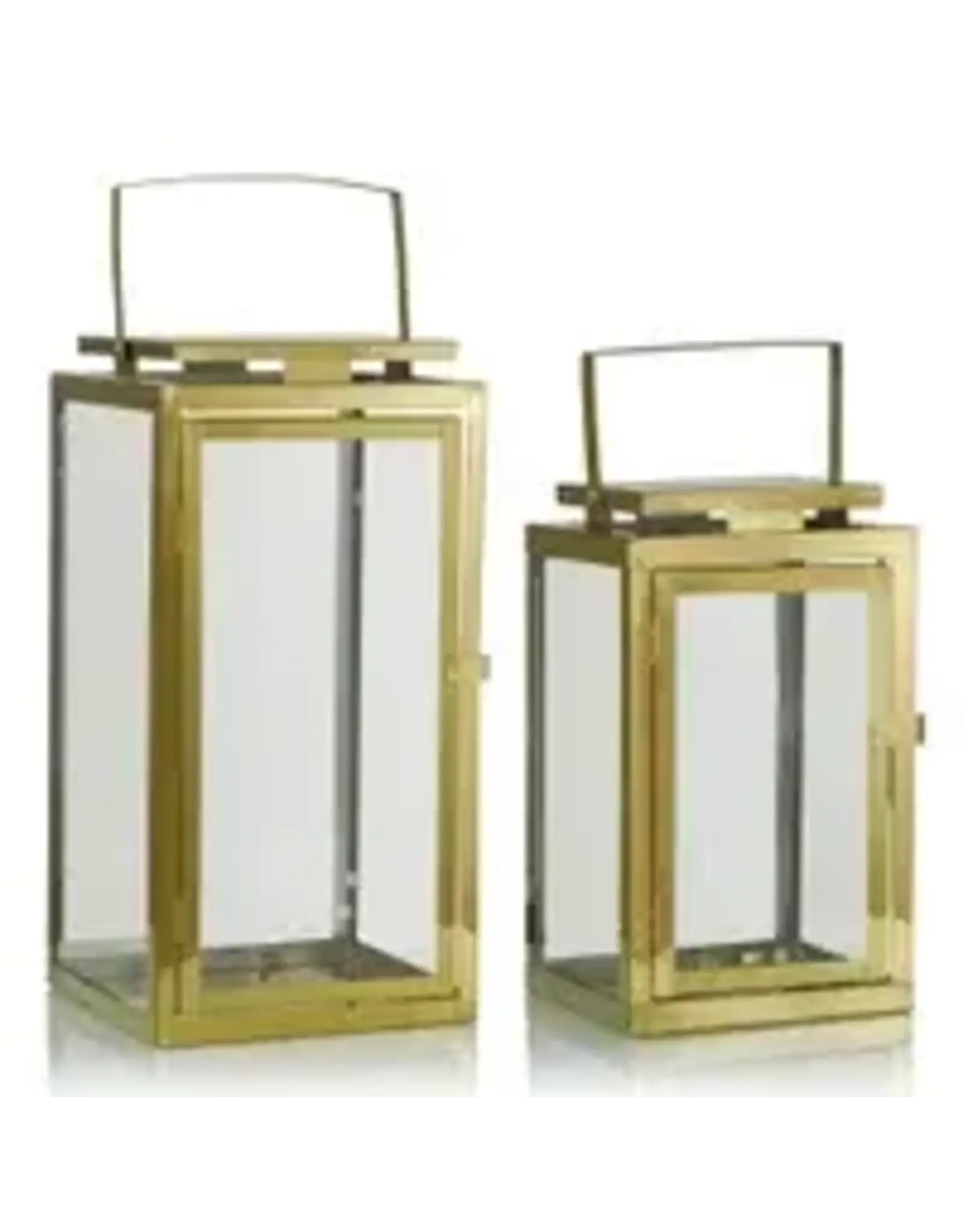 Polished Gold Steel Lantern A10091