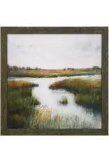 Misty Marshland Textured Framed Print 40 x40 WM23932