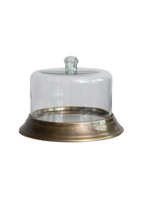 12" Glass Cloche w/Aluminum Base XS1913