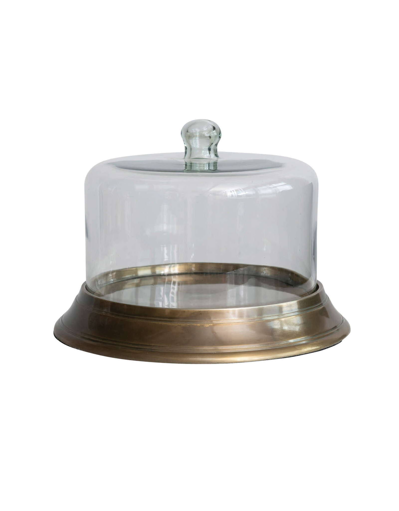 12" Glass Cloche w/Aluminum Base XS1913