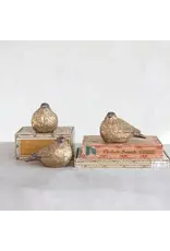 3-1/2"H Resin Bird, Distressed Gold Finish, 3 Styles EACH  XS2733A