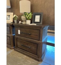 823-BR61 2 Drawer Night Stand w/ Charging Station