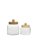 Glass Wood Jar 94966