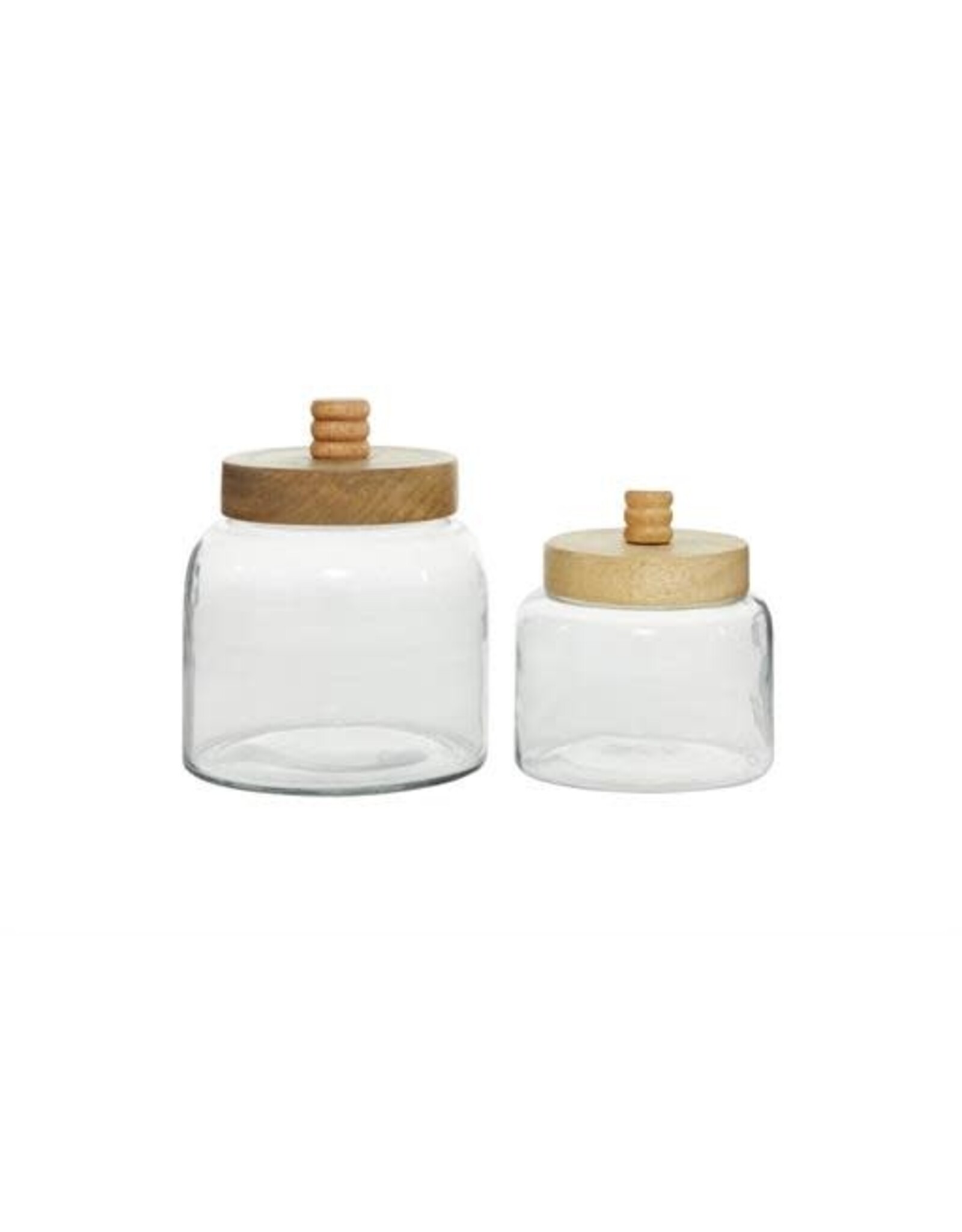 Glass Wood Jar 94966