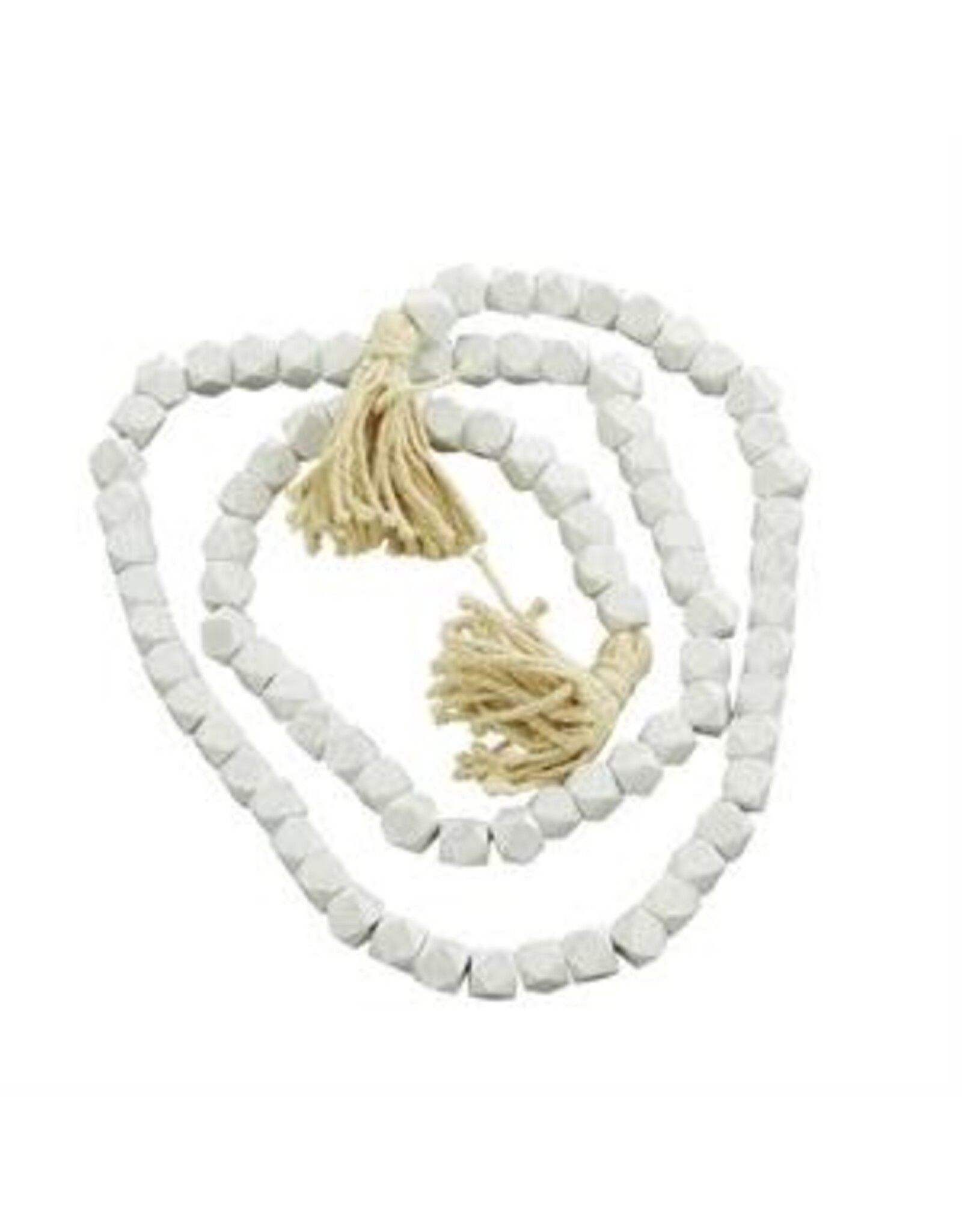 Wood Bead Garland White 89657