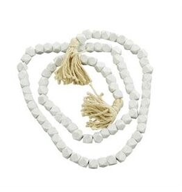 Wood Bead Garland White 89657