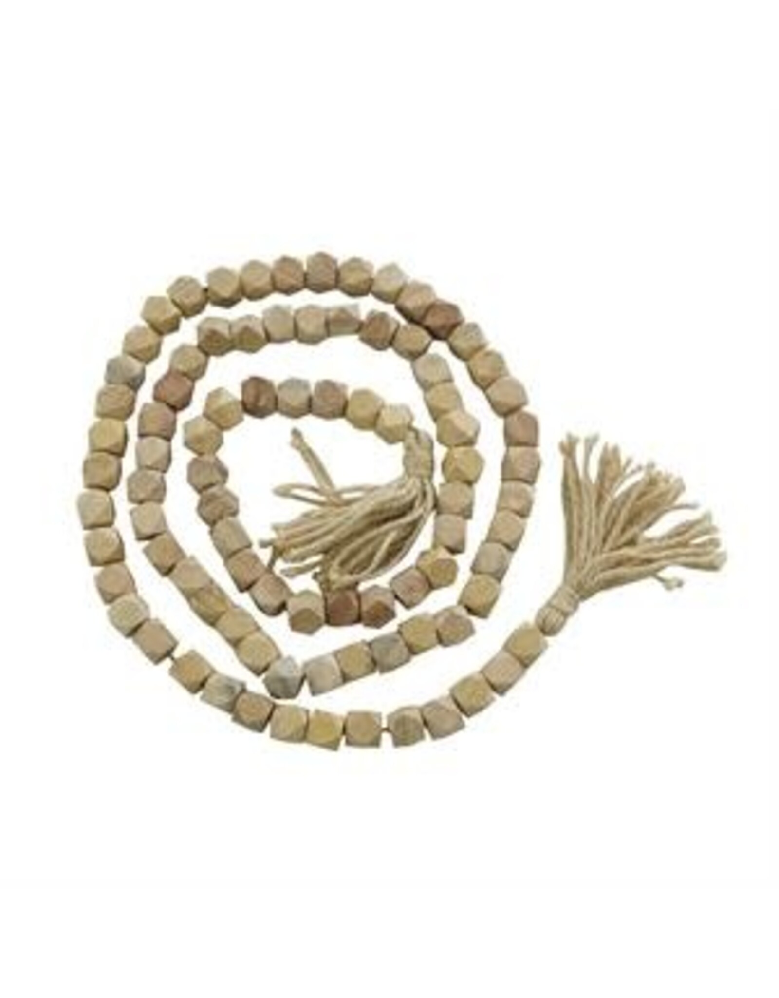 WOOD BEAD GARLAND  Natual  89652