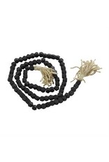 WOOD BEAD GARLAND BLK 89656