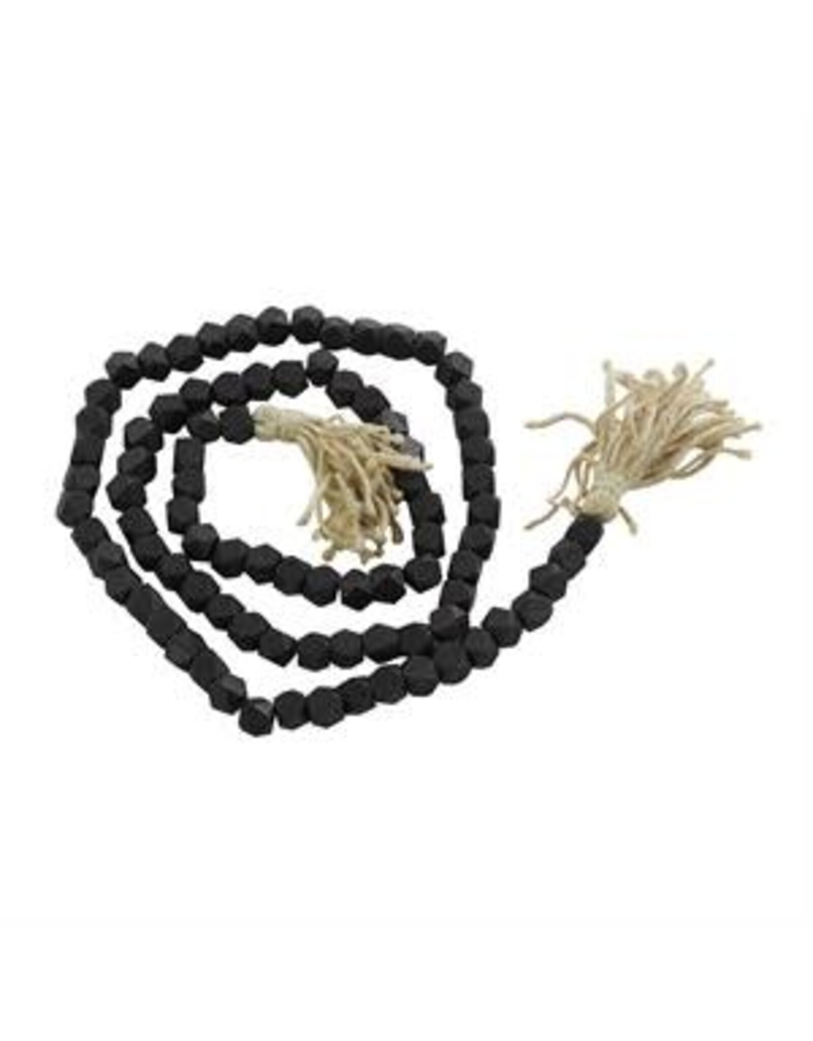 WOOD BEAD GARLAND BLK 89656