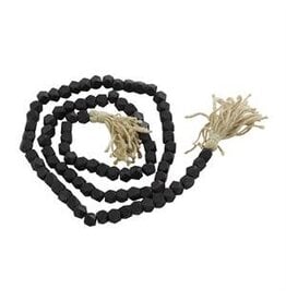 WOOD BEAD GARLAND BLK 89656