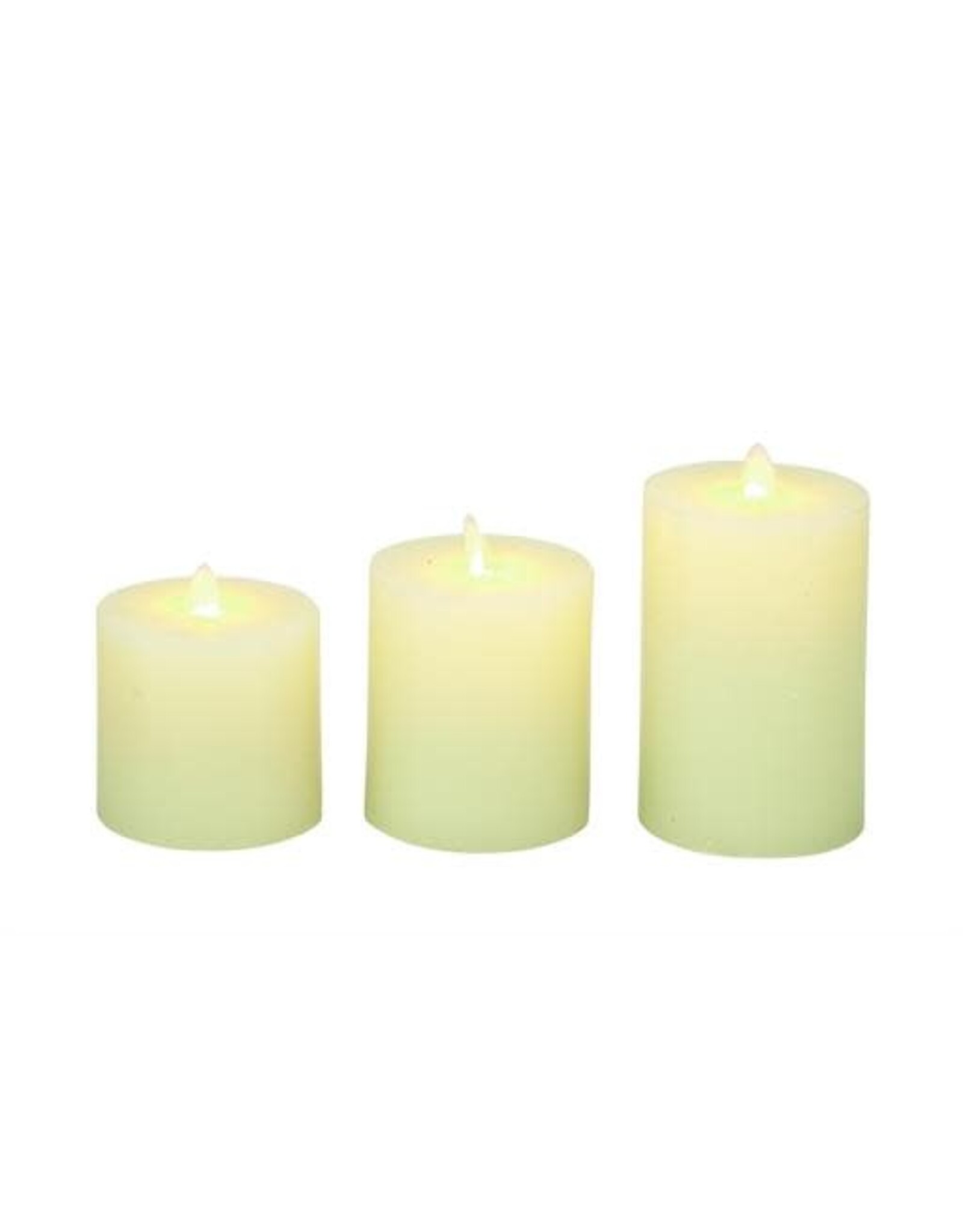 Flameless Candle W/ Remote Set/3, 3" 4" 5"  54882