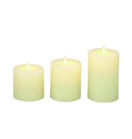 Flameless Candle W/ Remote Set/3, 3" 4" 5"  54882