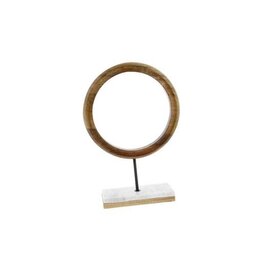 Wood Metal Marble Ring11" x  17" 94517