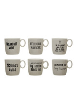 Stoneware Mug W/ Sayings 6 styles EACH DF3339A