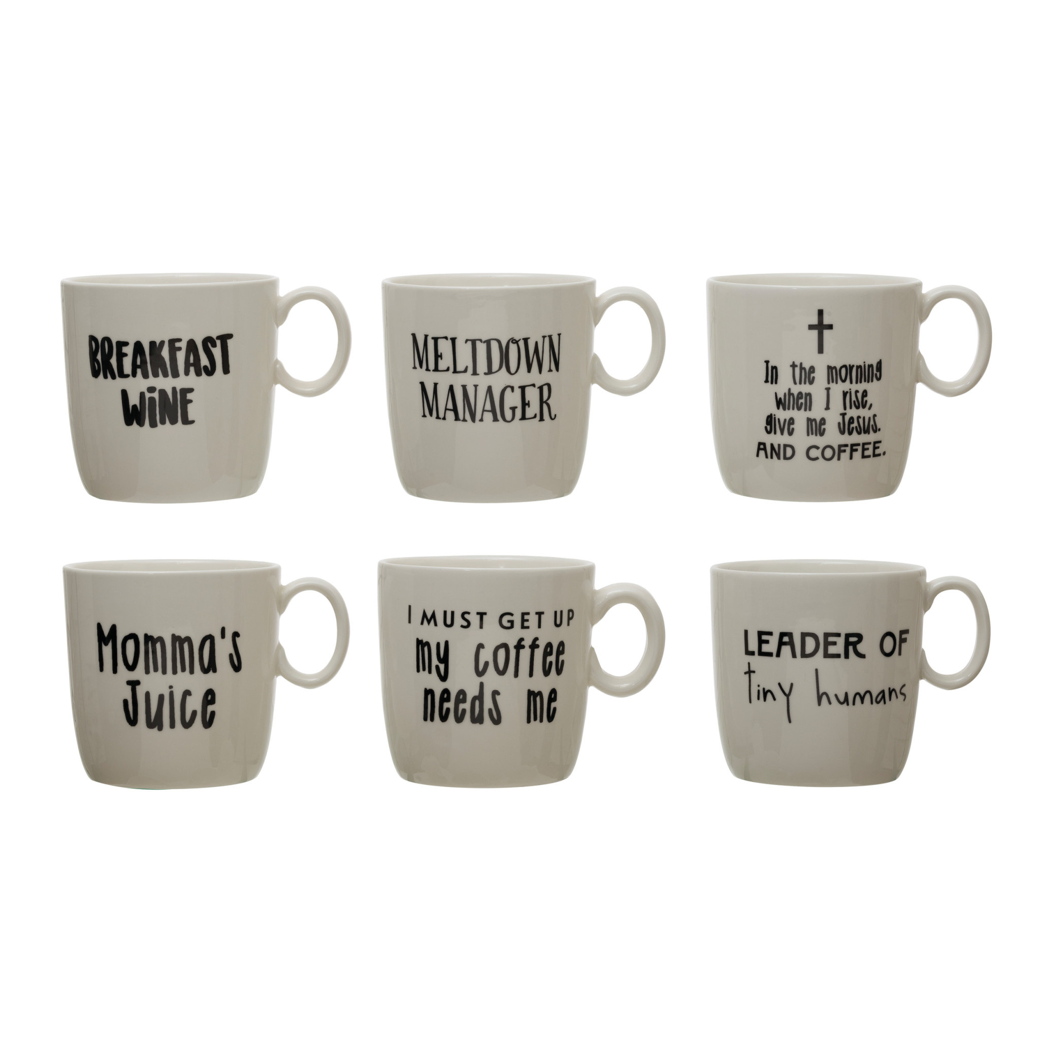 Stoneware Mug W/ Sayings 6 styles EACH DF3339A Phillips Trading