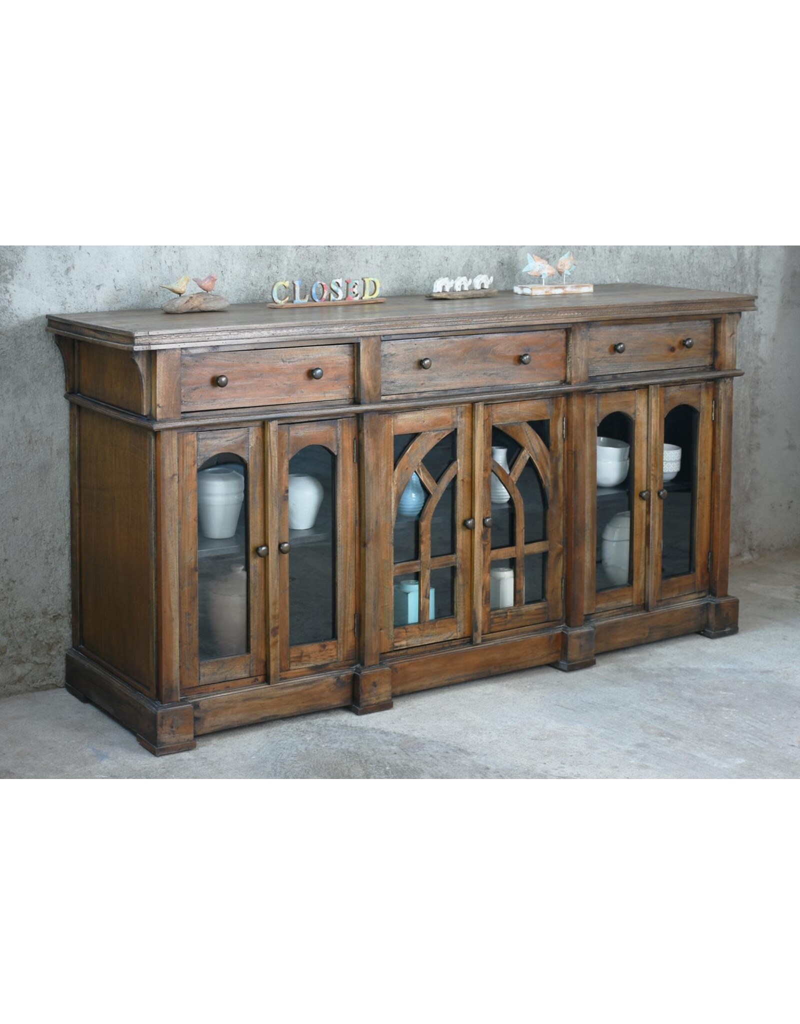 CAB365 Oversized Credenza 6GD 3drw w/RG 86.6x22x42.1"H