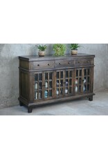 CAB367 Panel Credenza 6GD 3 drw w/RG 64.6x17.7x42.1"H