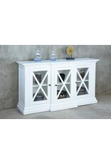 CAB369 X Glazed Credenza 3GD w/X Panel detail 66.5x18.5x38.2"H