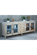 CAB375 Sideboard 4GD 3Drw w/RG 86.6x18.1x33.8"H