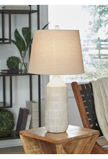 Table Lamp, Off White, Ceramic w/ design, Willow L177994