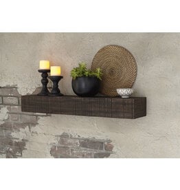 Wall Shelf, Dk. Brown, 38" W x 8" D x 5" H, Camron