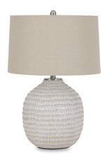 Table Lamp, Ceramic, Textured Rnd Base, 18" W x 18" D x 26" H, Jamie