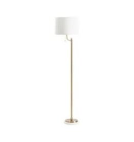 65.5" Metal and Marble Floor Lamp CVAER1124