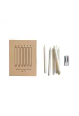 LED Wax Taper Candle w/ timer & Remote Boxed Set of 6 CD2199