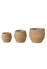 Woven Seagrass Baskets W/ Plastic Lining