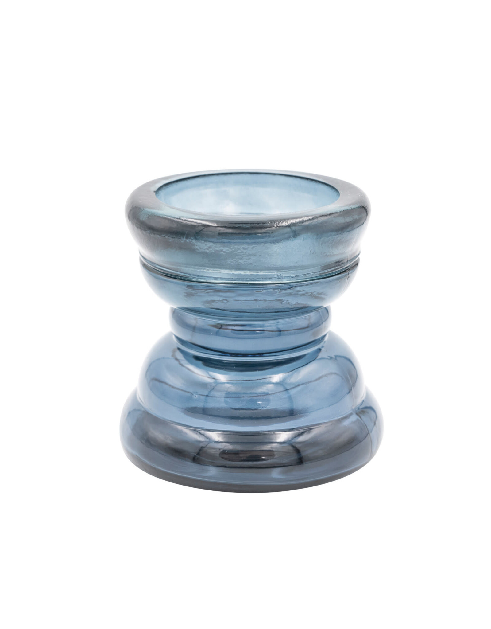 Recycled Glass Candle Holder, Blue DF8266