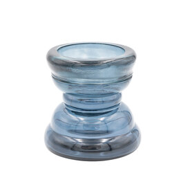 Recycled Glass Candle Holder, Blue DF8266