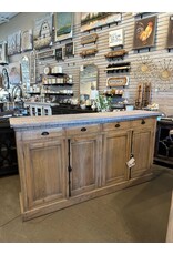 CAB282 Large Credenza 4 Drw w Bvld Pnls 4 dRw W/RG 81.8x17.7x44.8