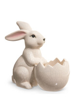 5.5" Crackle Bunny with Hatched Egg Container 4409809