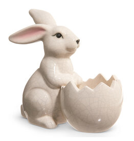 5.5" Crackle Bunny with Hatched Egg Container 4409809
